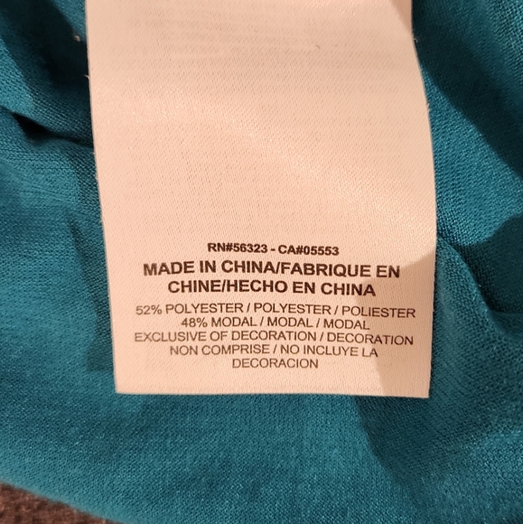 Nike exercise shirt / teal racer back - Picture 4 of 4